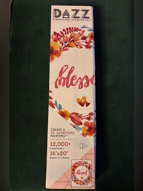 New “Blessed" DIY Diamond Art Kit, 16x20"